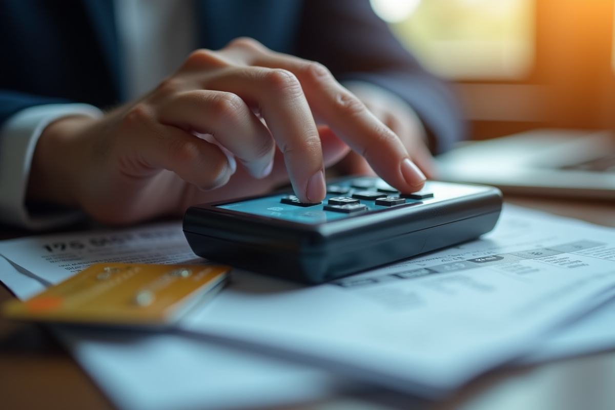 Mains entrant un code de securite sur un appareil digital avec relevé bancaire